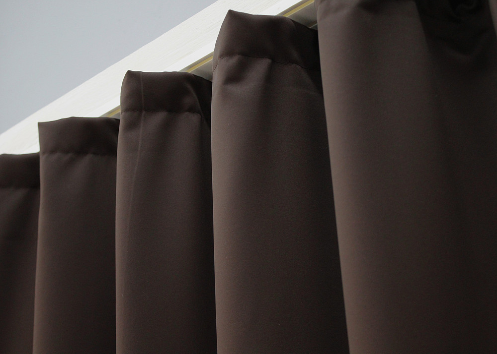 Комплект коротких штор VR-Textil Блэкаут Midnight № 1678ш Венге 140х170 см 2 шт (35-0325) Киев - изображение 7