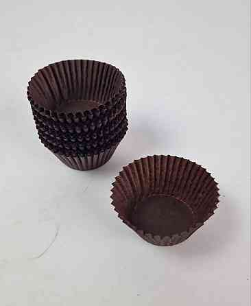 Тартолітка для кексів 5А кругла коричнева D40 H27,5 (100 шт.) (1 уп.) Харків