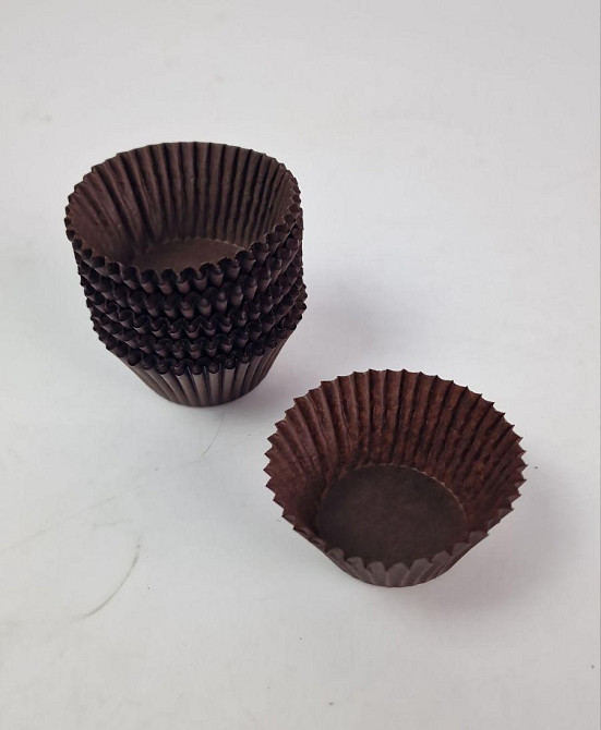 Тартолітка для кексів 5А кругла коричнева D40 H27,5 (100 шт.) (1 уп.) Харків - фото 3