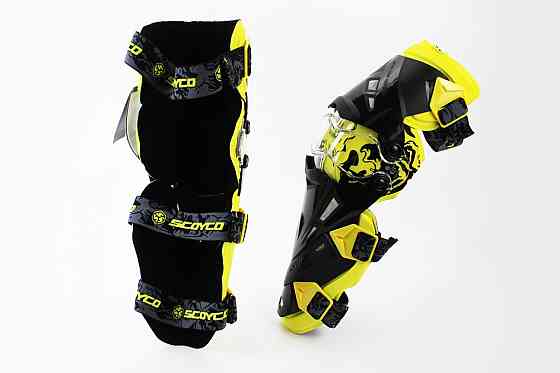 Наколінники захисні (коліно+гомілка) к-кт 2шт, Чорно-жовті Київ