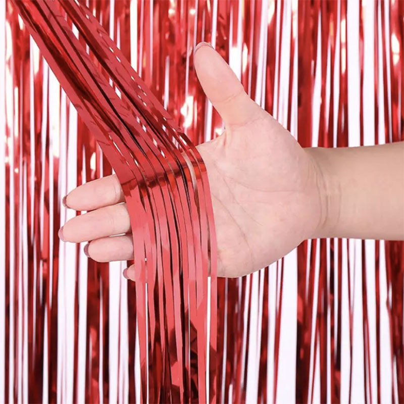 Дощик новорічний для фотозони 2 м на 1 м червоний Київ - фото 5