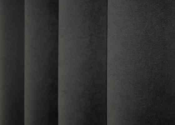 Шторная ткань микровелюр Petek цвет тёмно-серый 1495ш Киев