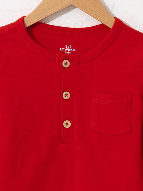 Дитяча Літня Кофта з Ґудзиками для Хлопчика LC Waikiki Червона 18-24 міс (86-92см) пакунок малюка Киев - изображение 3