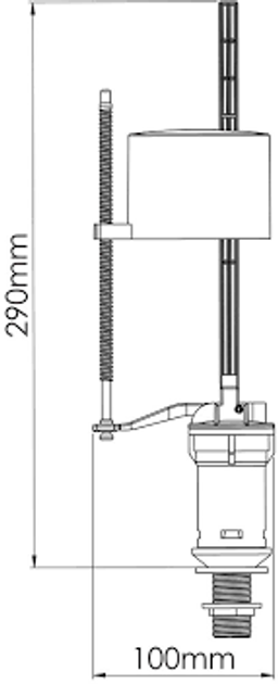 Клапан наполнения поплавковый нижней подачи воды эконом КН57 Харьков - изображение 2