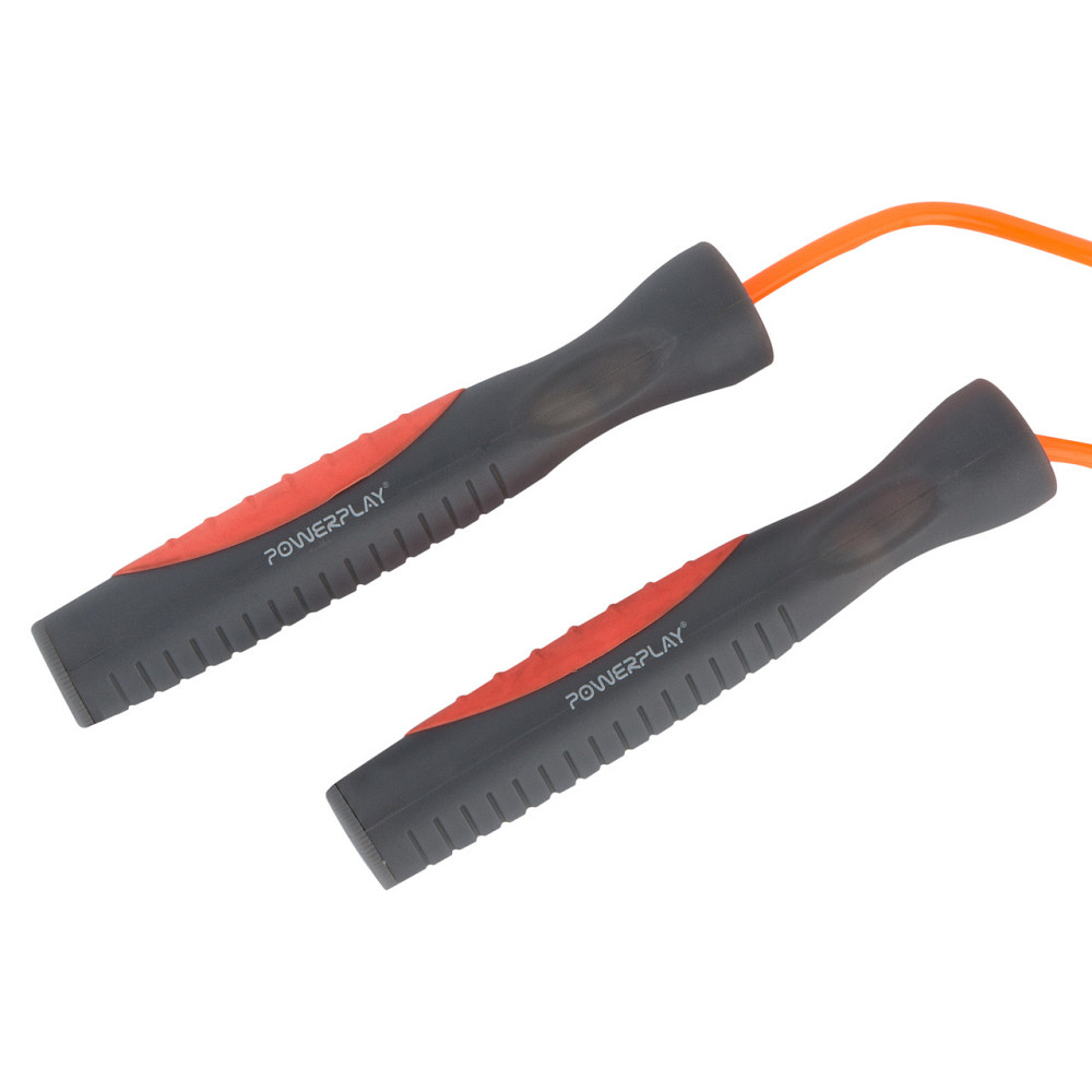 Скакалка спортивная PowerPlay 4204 Classic Jump Rope Оранжевая (2,7m.) Киев - изображение 3