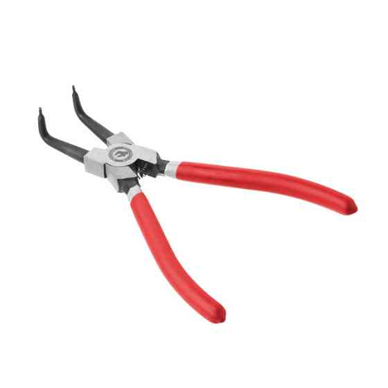 Щипці INTERTOOL HT-7012, 180 мм, вигнуті, на стиск - вигнута форма, ідеальна для монтажу Львів