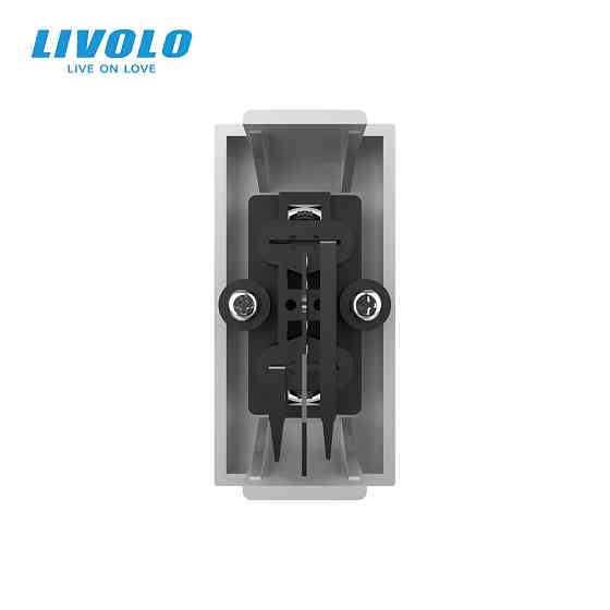 LIVOLO Аудіо розетка RCA (тюльпан) LIVOLO, сіра, модуль 0.5 поста, для колонок / підсилювача (V Коломия