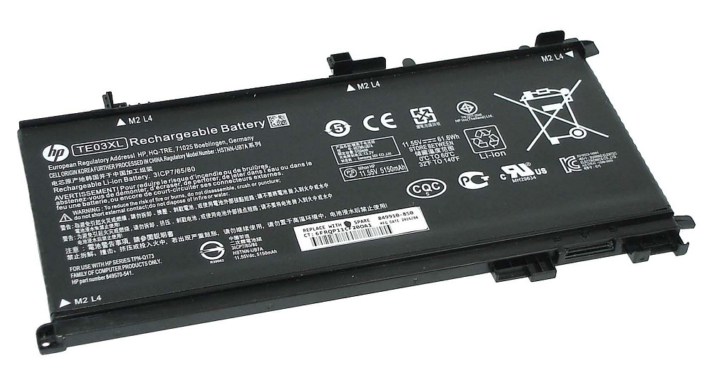 Аккумулятор для ноутбука HP TE03XL Pavilion 15-bс 11.55V Black 5150mAh Orig Вінниця - фото 1