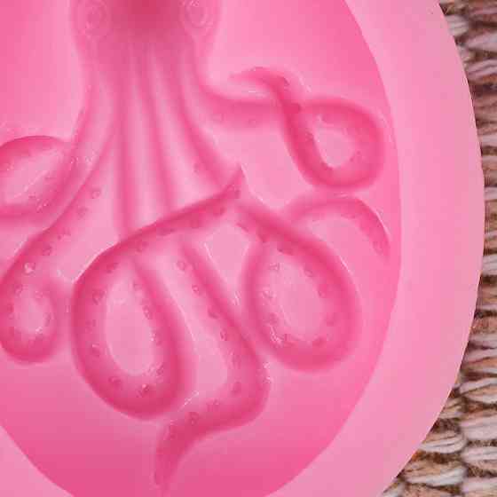 Молд морской Осьминог 46 на 38 мм розовый Киев