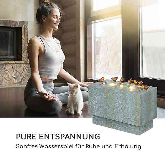 Садовый фонтан Waterbirds LED 60 x 47 x 30 см цементно-серый алюминий (Германия, читать описание) Ровно