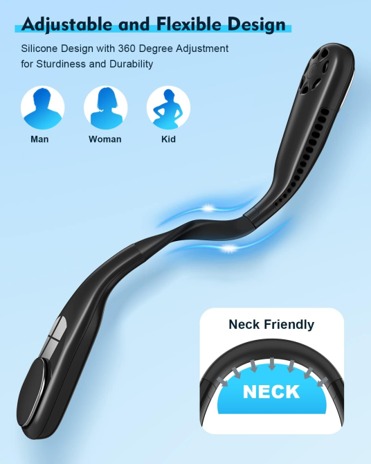 Портативний вентилятор на шию F60 Луцьк - фото 3