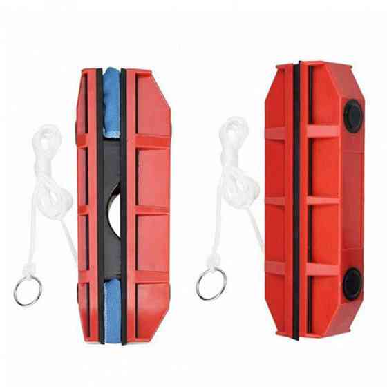 Щетка магнитная для мытья стекол с двух сторон Glider Красная IG-35 Львов