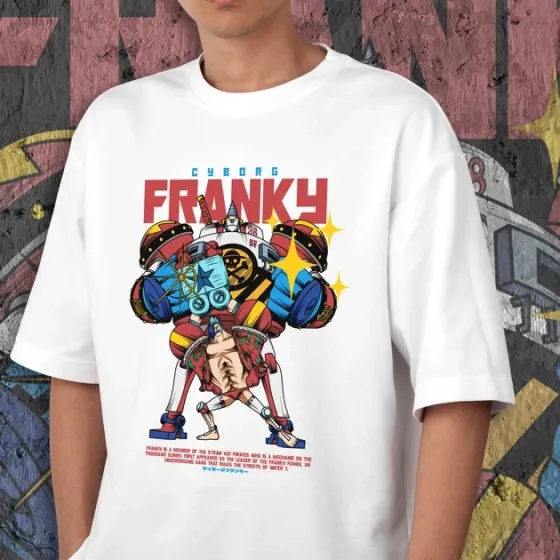 Футболка мужская с принтом Ван Пис Franky Размер 48 Anime0237 Днепр