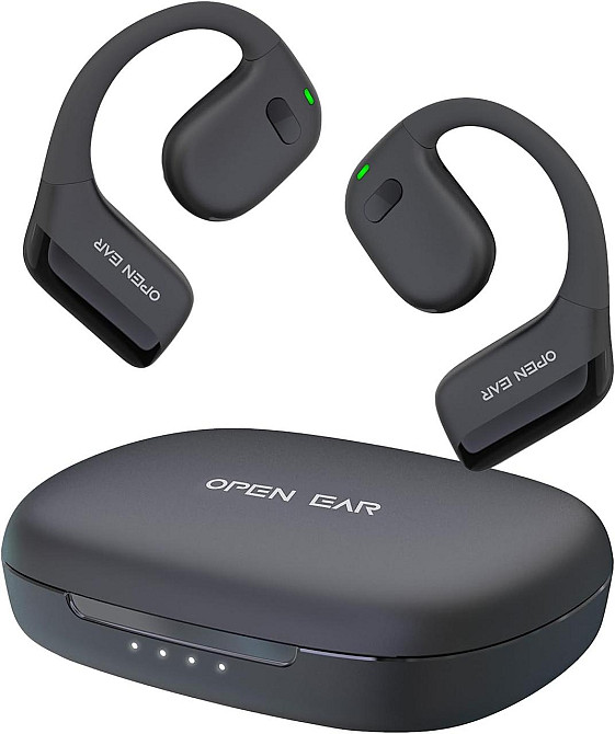 Навушники безпровідні відкритого типу водонепроникні Open Ear Bluetooth 5.3 IPX5 бездротові для бігу, спорту, фітнесу ENC мікрофон Київ - фото 1