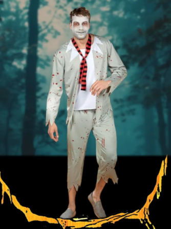 Костюм на Хелловін чоловічий Зомбі різнобарвний L Київ