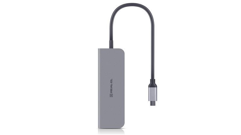 Концентратор REAL-EL CQ-700 Space Grey USB hub Харків - фото 5