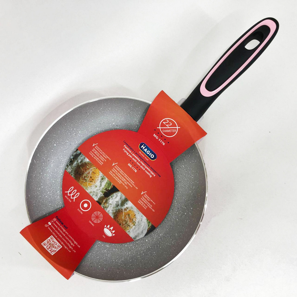 Сковорода на долго Magio MG-1176 22 см, Сковорода для готовки на индукционной плите PM-21 Львов - изображение 8