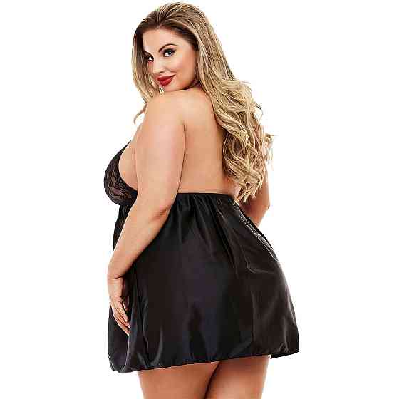 Чорний еротичний комплект великого розміру зі стрингами XL-XXL (50) Чорний Вінниця