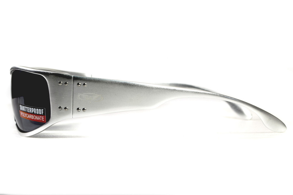 Окуляри захисні Global Vision Bad-Ass-2 Silver (gray), сірі в сріблястій металевій оправі Запоріжжя - фото 4