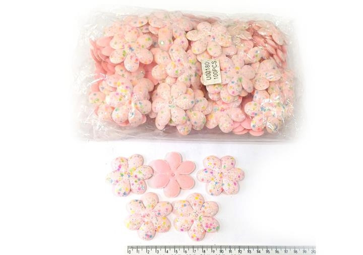 Патч нашивка на одяг Ромашка рожевий 20 шт Київ - фото 1