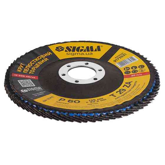 Sigma Круг лепестковый торцевой Т29 (конический) ZA Ø125мм P60 SIGMA (9173531) Киев