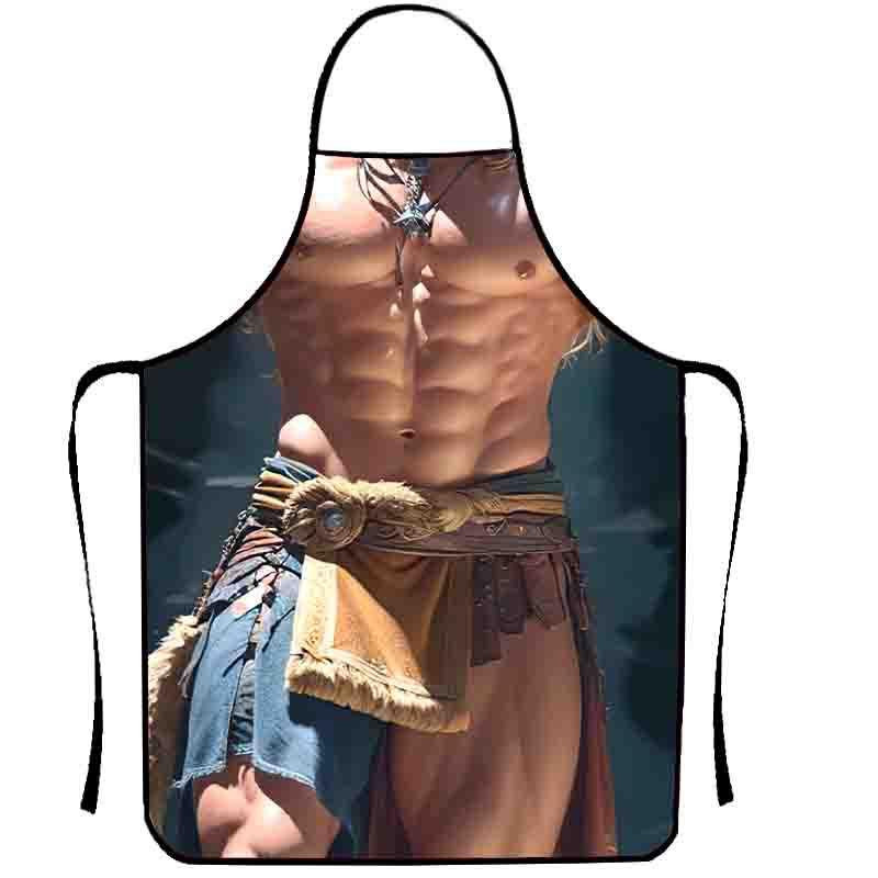 Прикольний фартух для чоловіків голий торс 80 на 60 см різнобарвний Київ - фото 1