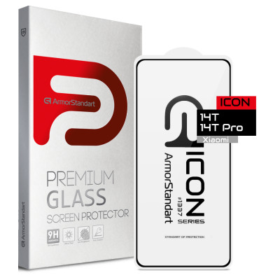 Скло захисне Armorstandart Icon Xiaomi 14T / 14T Pro Black (ARM79327) Вінниця - фото 1