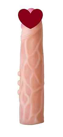 Насадка для страпона тілесна EGZO CIBERSKIN NSTR05 ( 21,5 см х 4,6 см ) Sex Aura Київ