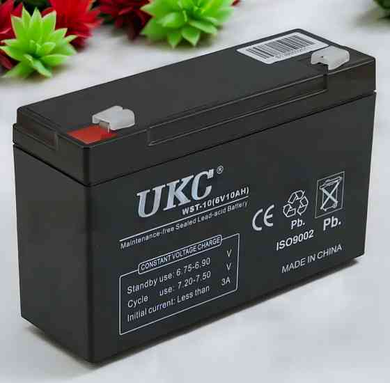 Герметичний гелевий акумулятор UKC 6V 10Ah 2709 для ліхтарів, іграшок, ДБЖ та автономних пристроїв Одеса