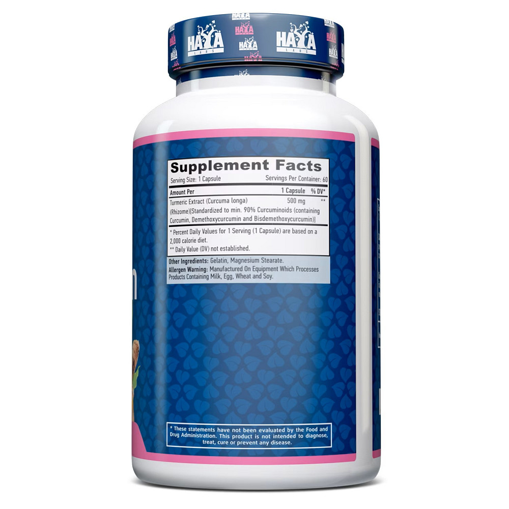 Екстракт куркуми Haya Labs Curcumin /Turmeric Extract/ 500mg 60caps Луцьк - фото 2