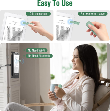 Пульт-перегортач сторінок 4smarts RCPT08 RF для Kindle, Kobo, iPad, iPhone, Android, LCD, Type-C, зелений Київ