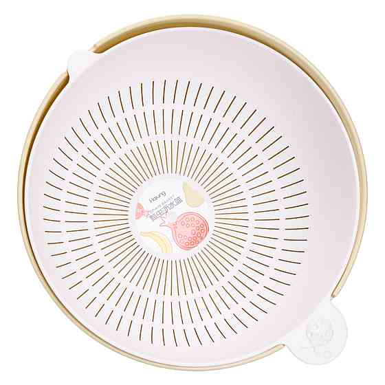 Миска-друшляк 2 в 1 для миття овочів, фруктів та зелені 29.5×21×11 (см) друшляк пластиковий 4 (л) HP-45-7GR Коломыя