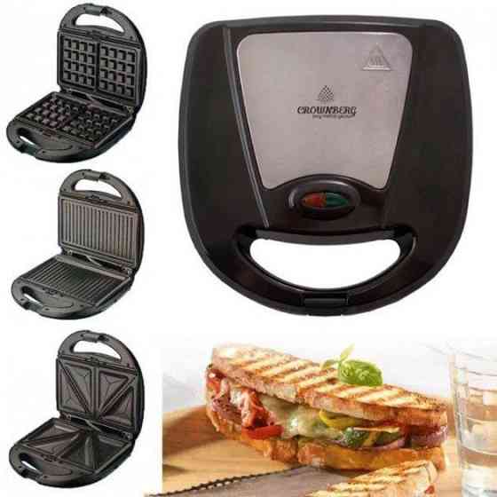 Мультипекар зі знімними пластинами, Сендвічниці бутербродниці, Електрична бутербродниця для дому GX-12 Івано-Франківськ