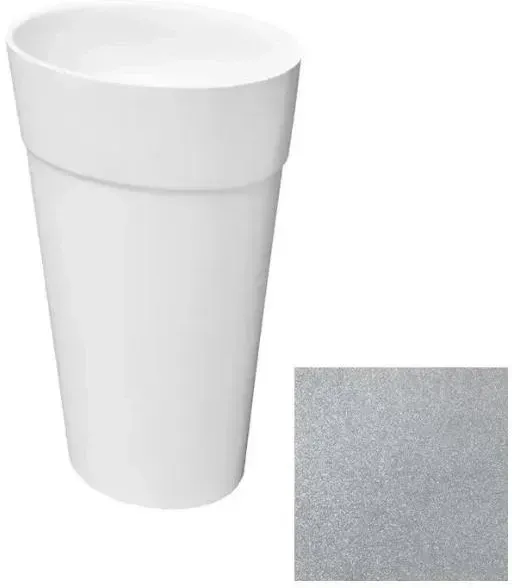 Раковина  Besco Vera Glam 40x50x85cm Srebrna (UMDVWOS) Киев - изображение 1