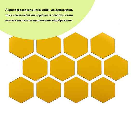 Золотой акриловый самоклеящийся зеркальный декор, 12 шт Киев