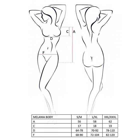 Боди Passion MELANIA BODY S/M, black Sex Aura Киев
