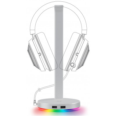 Подставка для гарнитуры Razer Base Station V2 Chroma Mercury (RC21-01510300-R3M1) Винница - изображение 5