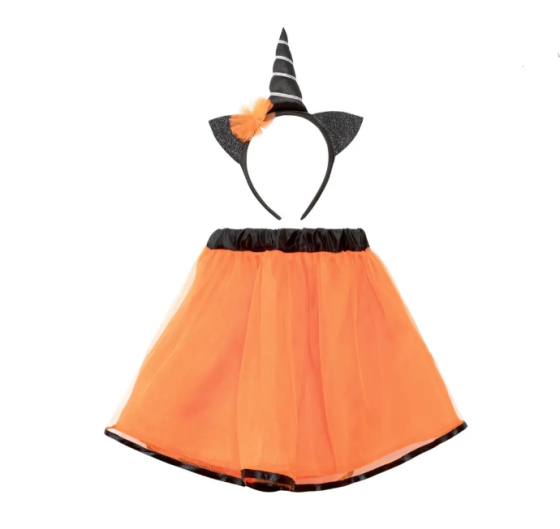 Костюм для Хелловін для дівчинки Єдиноріг 3-5 лет помаранчево-чорний Київ
