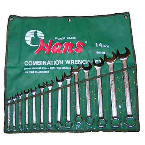 Набір ключів комбінованих 14 пр. 10-32 мм стрічка (16614M) HANS Одесса