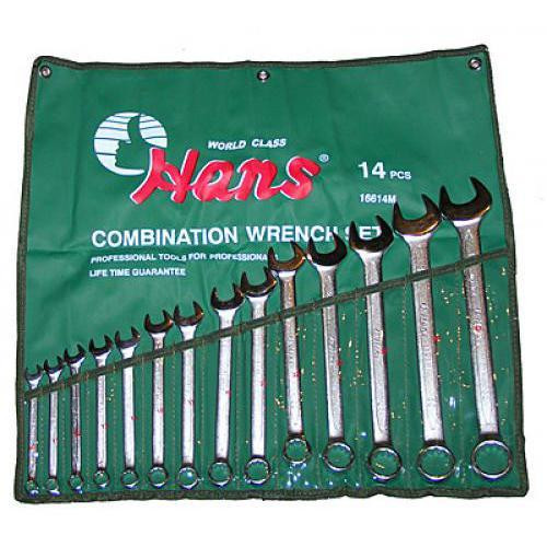 Набір ключів комбінованих 14 пр. 10-32 мм стрічка (16614M) HANS Одесса - изображение 1