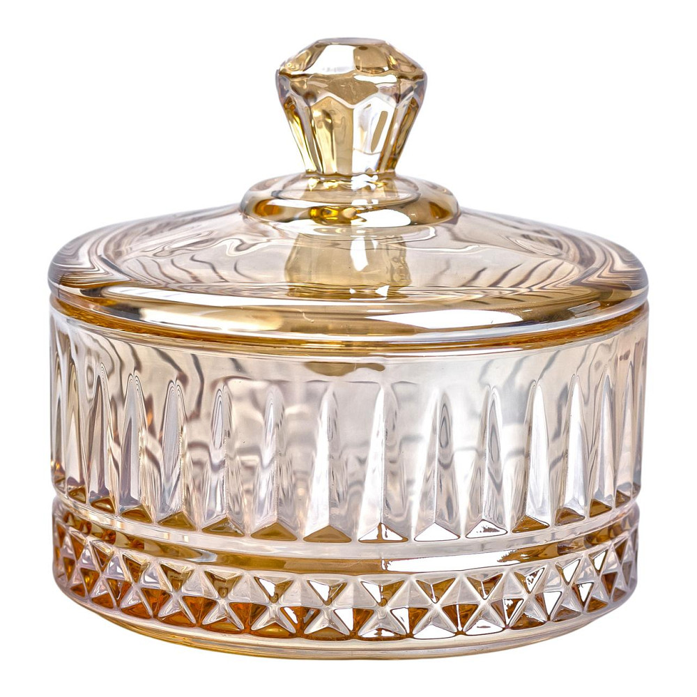 Цукерниця з кришкою Ø 10 см скляна HP-YH-75 Коломия - фото 2