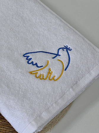 Махровий рушник Ideal Textile з патріотичною вишивкою, 50*90 см, 100% бавовна, Узбекистан Чернівці - фото 2