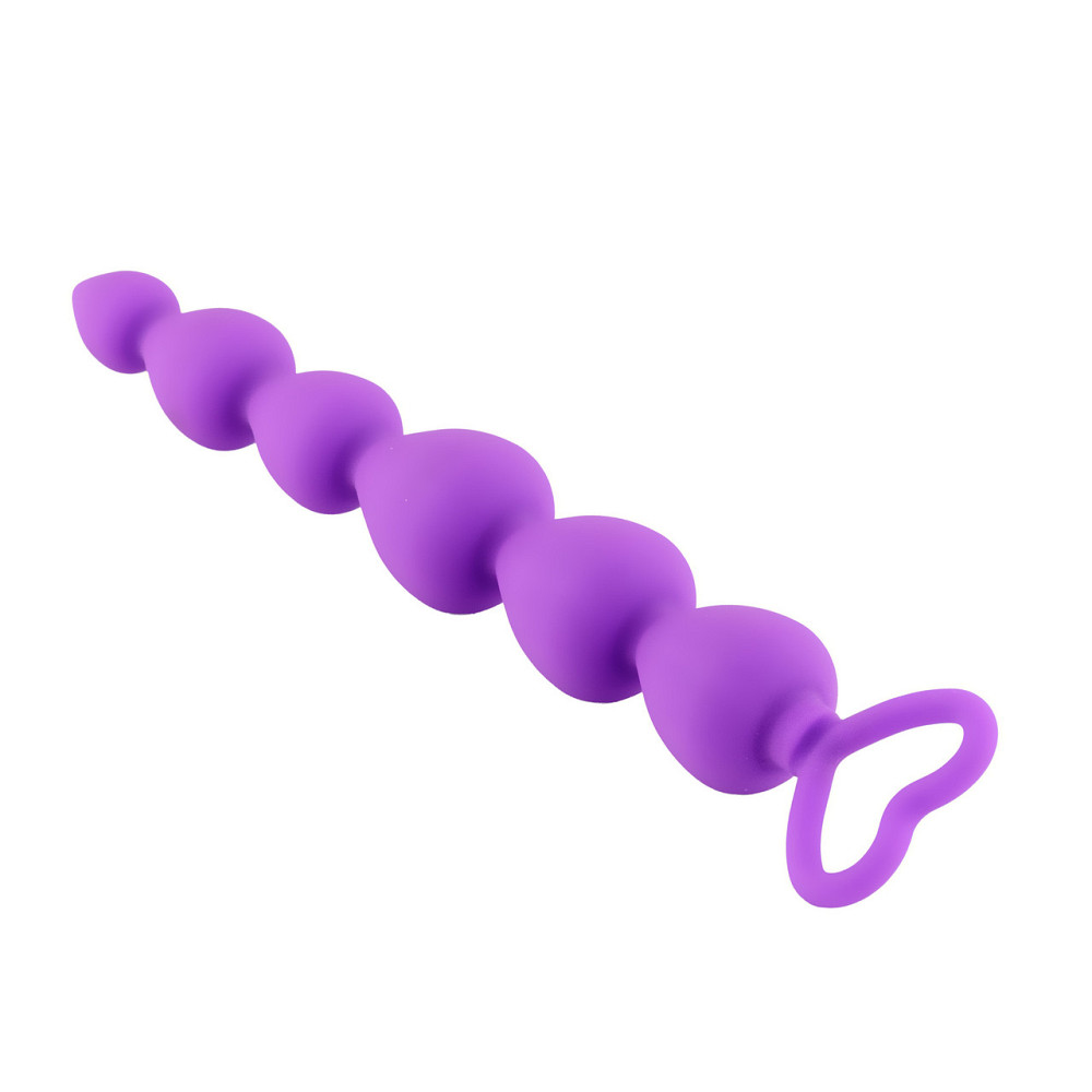 Анальні кульки Anal Beads Purple Heart, фіолетові Sex Aura Київ - фото 2