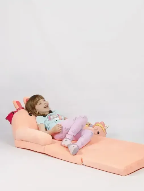 GRAND Мягкое детское кресло плюшевое, мягкое кресло-кровать для детей Зайчик Розовый Коломия - фото 4