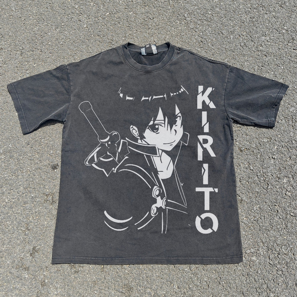 Футболка мужская с принтом аниме Аниме Сворд Арт Онлине оверсайз (S/M/L) Черний Днепр - изображение 1