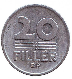 Монета 20 філлерів. 1984.69,79 рік, Угорщина.(АЕ) Полтава - фото 1