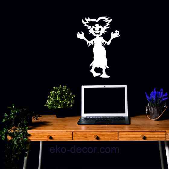 Декоративне настінне Панно «Сілует дітей. Гелловін», Декор на стіну 110*78 см, Білий Київ