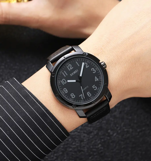 Класичний наручний чоловічий годинник Skmei 1987 Чорний Вінниця - фото 6