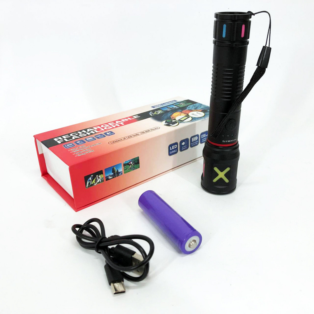 Надпотужний ліхтар лід, LED ліхтар із зарядкою, Оригінальний ручний ліхтар Кращий тактичний ZR-96 Львів - фото 1