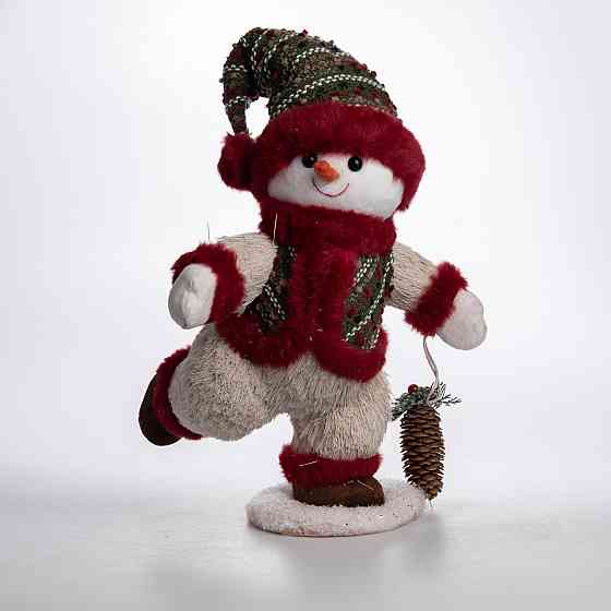 Снеговик с шишкой для новогоднего декора 38 см Киев